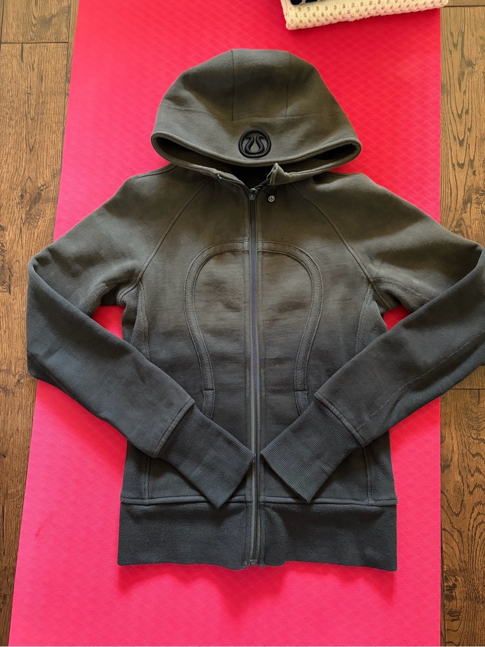 lululemon athletica Dark Olive Full-Zip Hooded Bomber Jacket